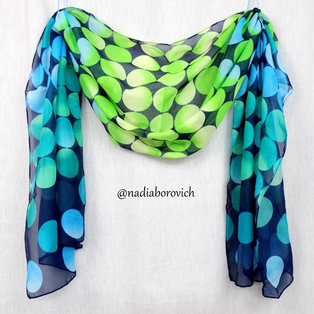 Chiffon Polka Dot Wrap Scarf Shawl Stole